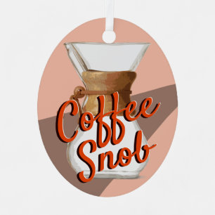 Funny Coffee Snob Pourover Hand Pour Best Barista Metalen Ornament