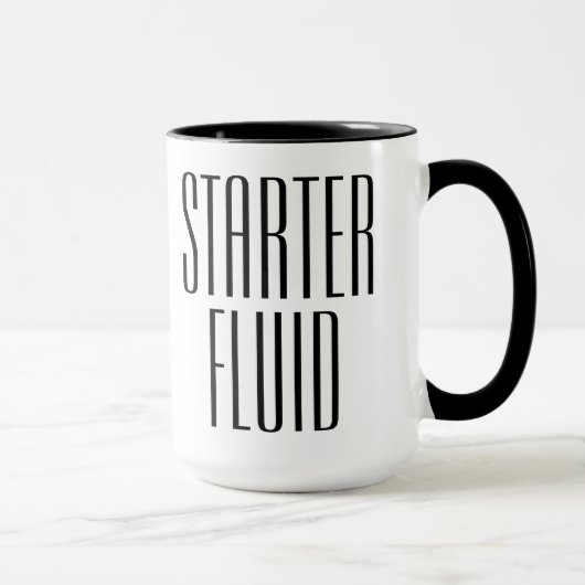Funny Coffee Starter Fluid Mok (Rechts)