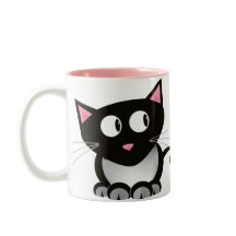 Funny Coffee zwart met kattenhaar Mok