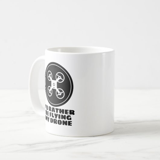 Funny coffeeshops mok voor drone-piloot (Voorkant links)