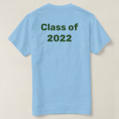 Funny College Afstudeerder voor Hem Donaties bij D T-shirt (Design achterkant)