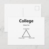 Funny College kiest twee Briefkaart (Voorkant / Achterkant)