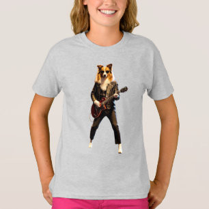 Funny Collie Rockster Kids T-Shirt