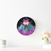 Funny Colorful Cat Ronde Klok (Huis)