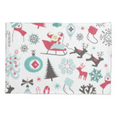 Funny Colorful Christmassy Pattern Kussensloop (Achterkant)