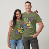 Funny Colorful Monster T-shirt Abstrait (Unisexe)