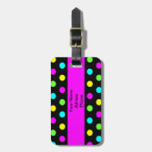 Funny Colorful Polka Dots - Adres Bagagelabel (Voorkant verticaal)
