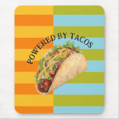 Funny Colorful Retro Stripes and Taco Muismat (Voorkant)