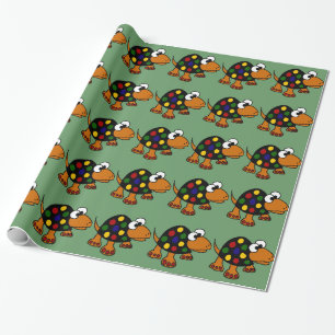 Funny Colorful Turtle Art Cadeaupapier
