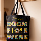 Funny Colorful Wine Lovers Draagtas