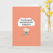 Funny Comic Birthday Kaart 114 (Gele Bloem)