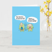 Funny Comic Jubileum Kaart -048 (Gele Bloem)