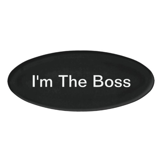Funny Company Boss Theme Naambadge (Voorkant)