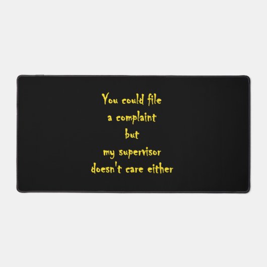 Funny Complaint Department Apathy  (Recto)