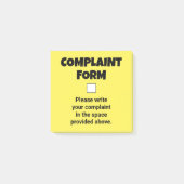 Funny Complaint Form Post-it® Notes (Voorkant)