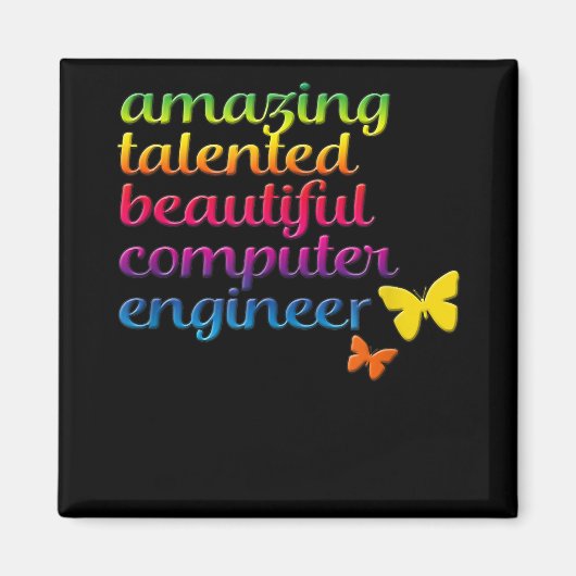 Funny Computer Engineer | Cute Girl Engineering Magneet (Voorkant)