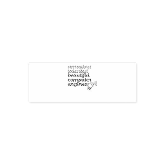 Funny Computer Engineer | Cute Girl Engineering Zelfinktende Stempel (Design)