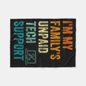 Funny Computer Engineer I'm My Family's Unpaid Tec Fleece Deken (Voorkant (Horizontaal))