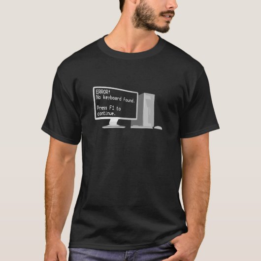 Funny Computer Error T-shirt (Voorkant)
