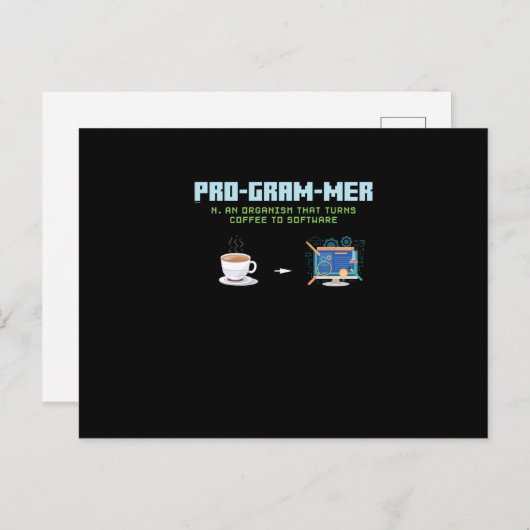 Funny Computer Programmer Feestdagenkaart (Voorkant / Achterkant)