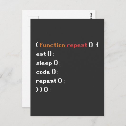 Funny Computer Science Coder Programmer Briefkaart (Voorkant / Achterkant)