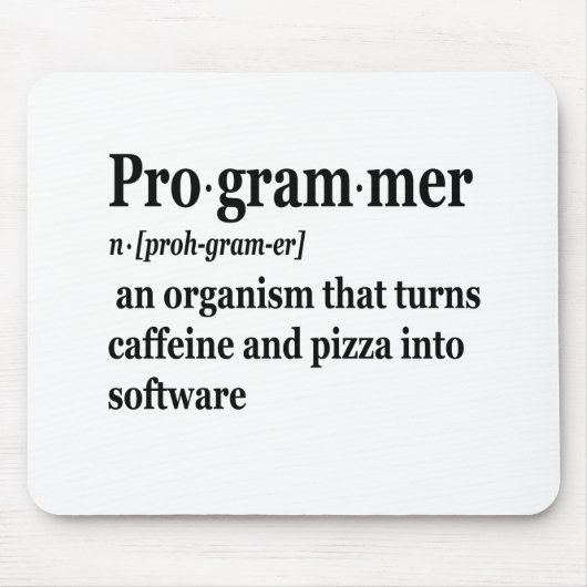 Funny Computer Science Programmer Definition Muismat (Voorkant)