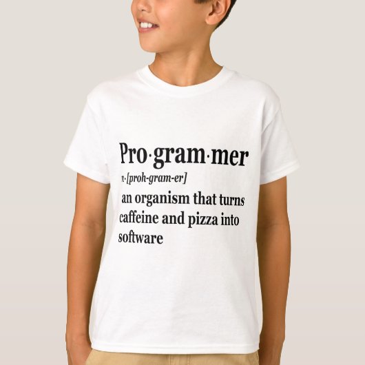 Funny Computer Science Programmer Definition T-shirt (Voorkant)