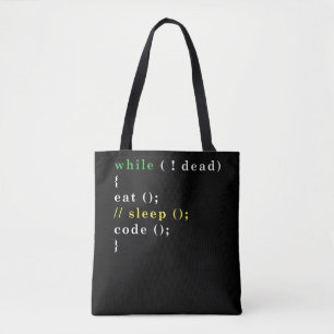 Funny Computer Science Programmer Eat Sleep Code Draagtas