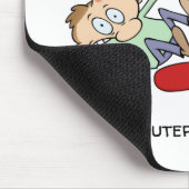 Funny Computers haten me Cartoon Muismat (Hoek)