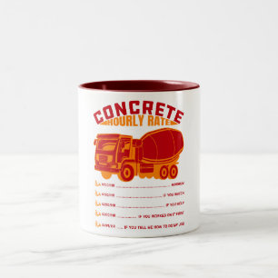 Funny Concrete Hourly Rate Two-Tone Coffee Mok