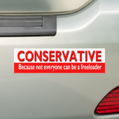 Funny CONSERVATIVE Bumpersticker (Op auto)