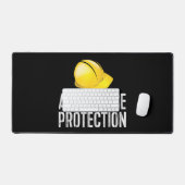 Funny Construction Tshirt - Always Use Protection  Bureaumat (Keyboard & Muis)