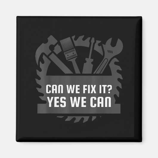 Funny Construction Worker, Bob The Builder Gag Gif Magneet (Voorkant)