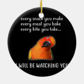 Funny Conure Bird Sun Conure for Conure Lover Keramisch Ornament (Achterkant)