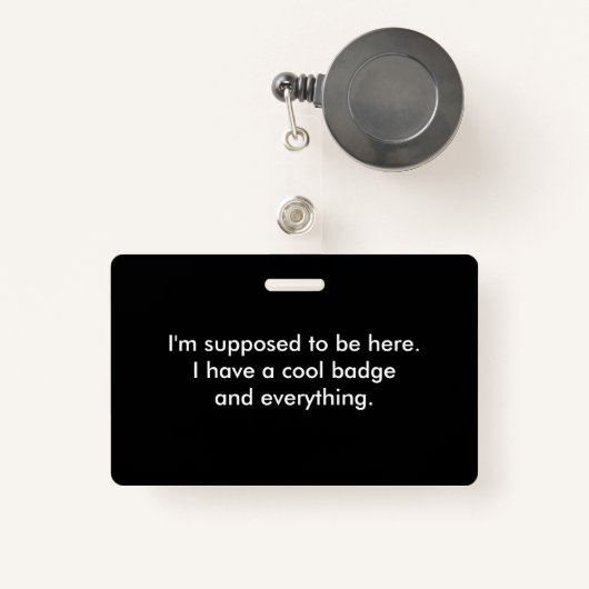 Funny Cool Badge en Alles (Voorkant met intrekbare)