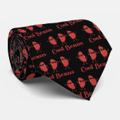 Funny Cool Beans Necktie voor Mannen Stropdas (Opgerold)