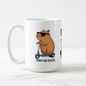 Funny Cool Capybara Scooter Vibes Mug (Gauche)