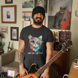 Funny Cool Cat Pap Kat met zonnebril T-shirt