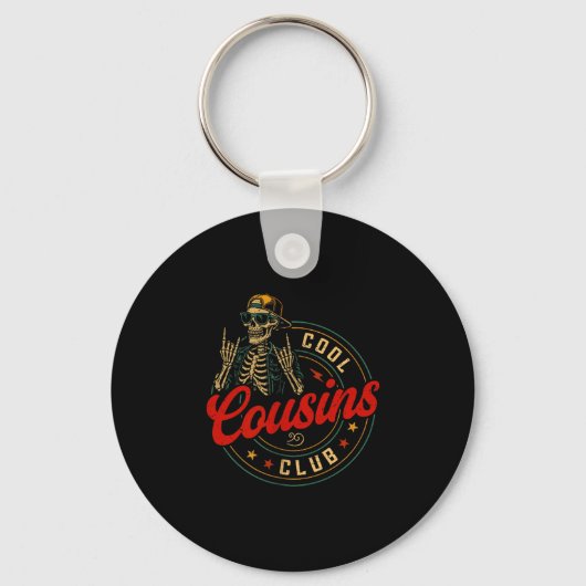 Funny Cool Cousins Club Shirt Cousin Crew Skeleton Sleutelhanger (Voorkant)