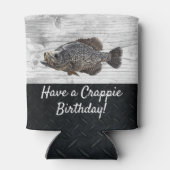 Funny Cool Crappie Vist Birthday Pun Blikjeskoeler (Achterkant)