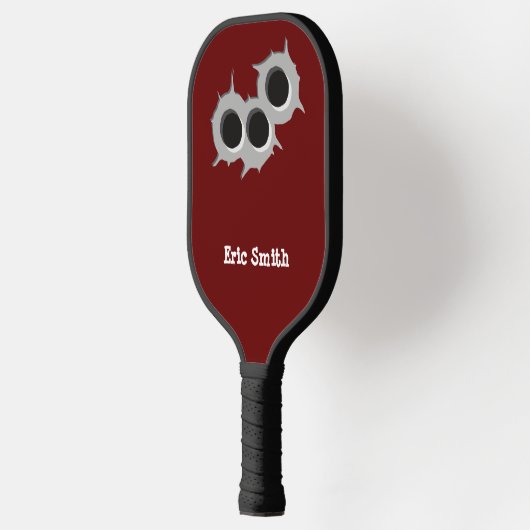 Funny Cool Design 3 (Drie) Holes Personalized Pickleball Paddle (Links)