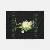 Funny Cool Frog Graphic Sometimes I Just Be Fartin Fleece Deken (Voorkant (Horizontaal))