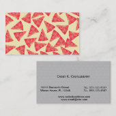 Funny Cool Funky Pizza Pattern Visitekaartje (Voorkant / Achterkant)