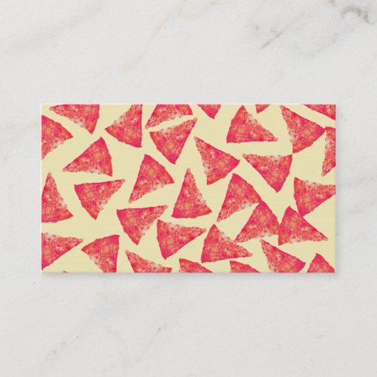 Funny Cool Funky Pizza Pattern Visitekaartje (Voorkant)
