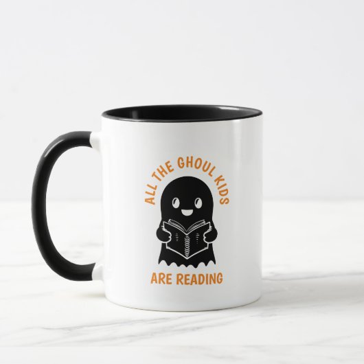 Funny Cool Ghost GHOUL Kinder zijn Reading Mok (Links)