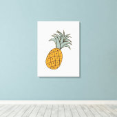 Funny cool pineapple canvas afdruk (Insitu (Houten vloer))