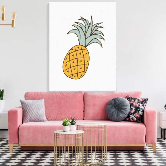 Funny cool pineapple canvas afdruk (Insitu (Woonkamer))