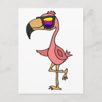 Funny Cool Pink Flamingo Bird met zonnebril