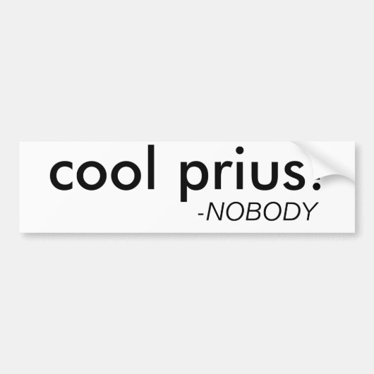 Funny "Cool Prius"-Bumpersticker Bumpersticker (Voorkant)