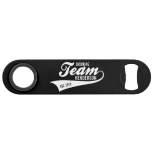 Funny Cool Sports Team Logo Custom Drink Team Speed Flessenopener